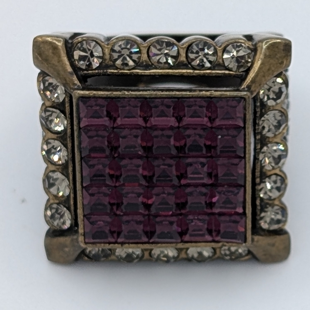 Heidi Daus Purple Crystal Square Ring - Picture 8 of 10